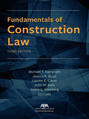 cover image of Fundamentals of Construction Law